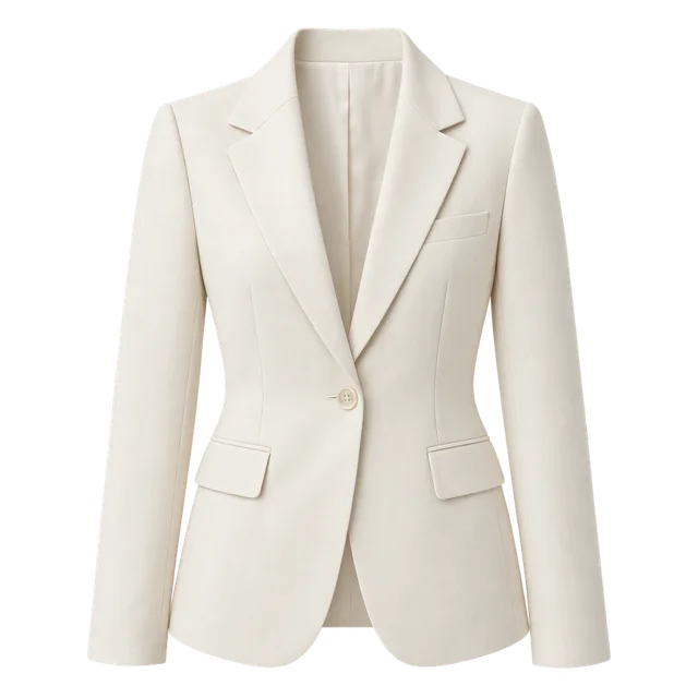 An ivory blazer.